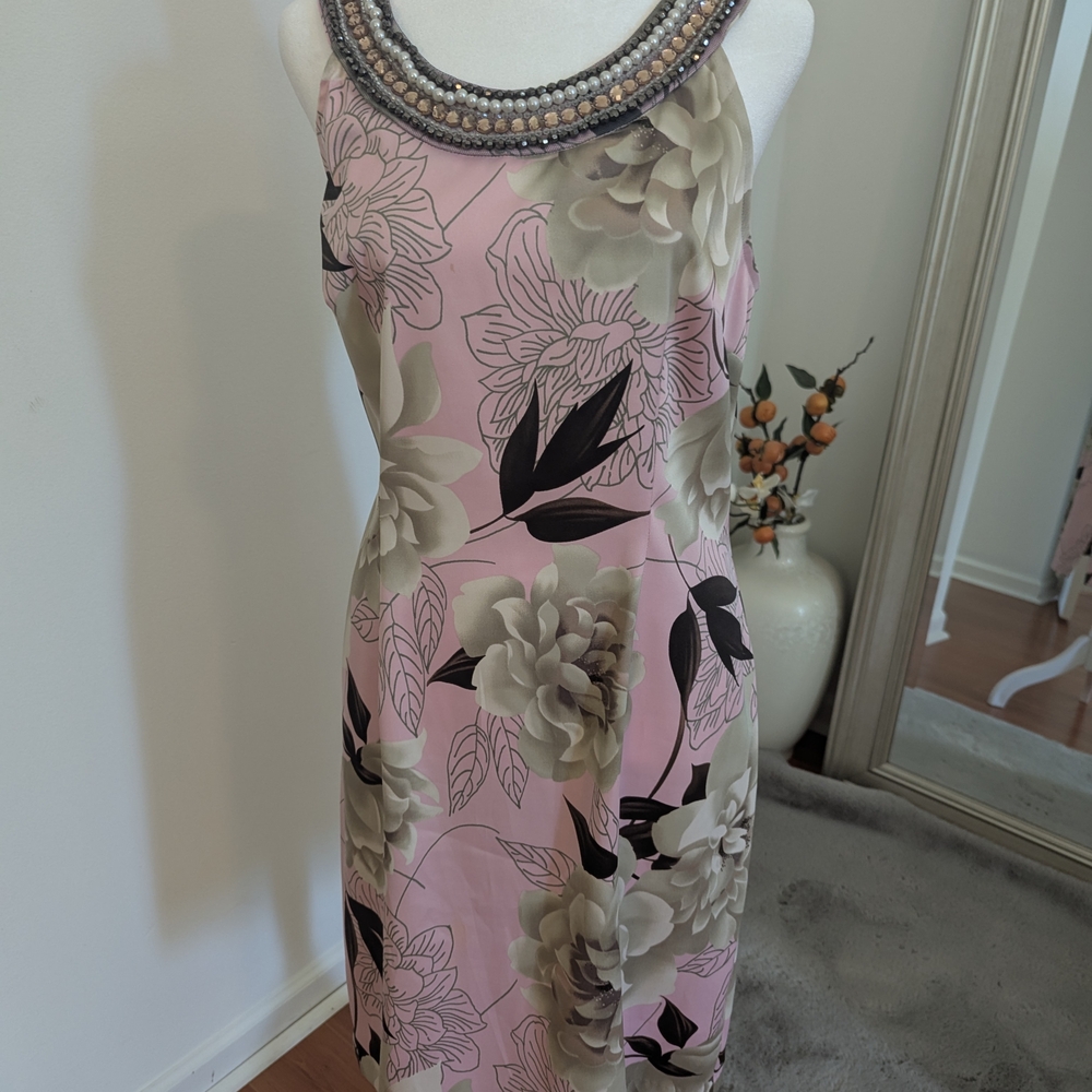 Elegant Pink Floral Dress